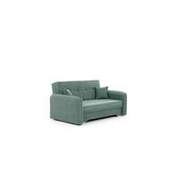 Schlafsofa Laine Mintgrün B: 155 cm - Silberfarben/Mintgrün, Design, Textil (155/105/75cm) - MID.YOU