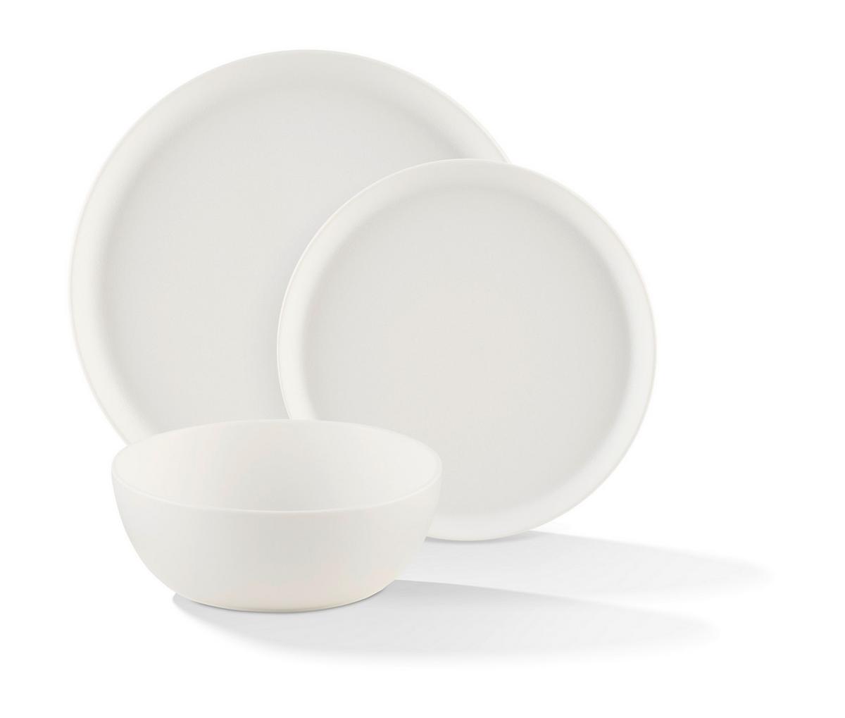 Jedálenský servis MICHAEL, 12-dielny - biela, Lifestyle, keramika - Mömax