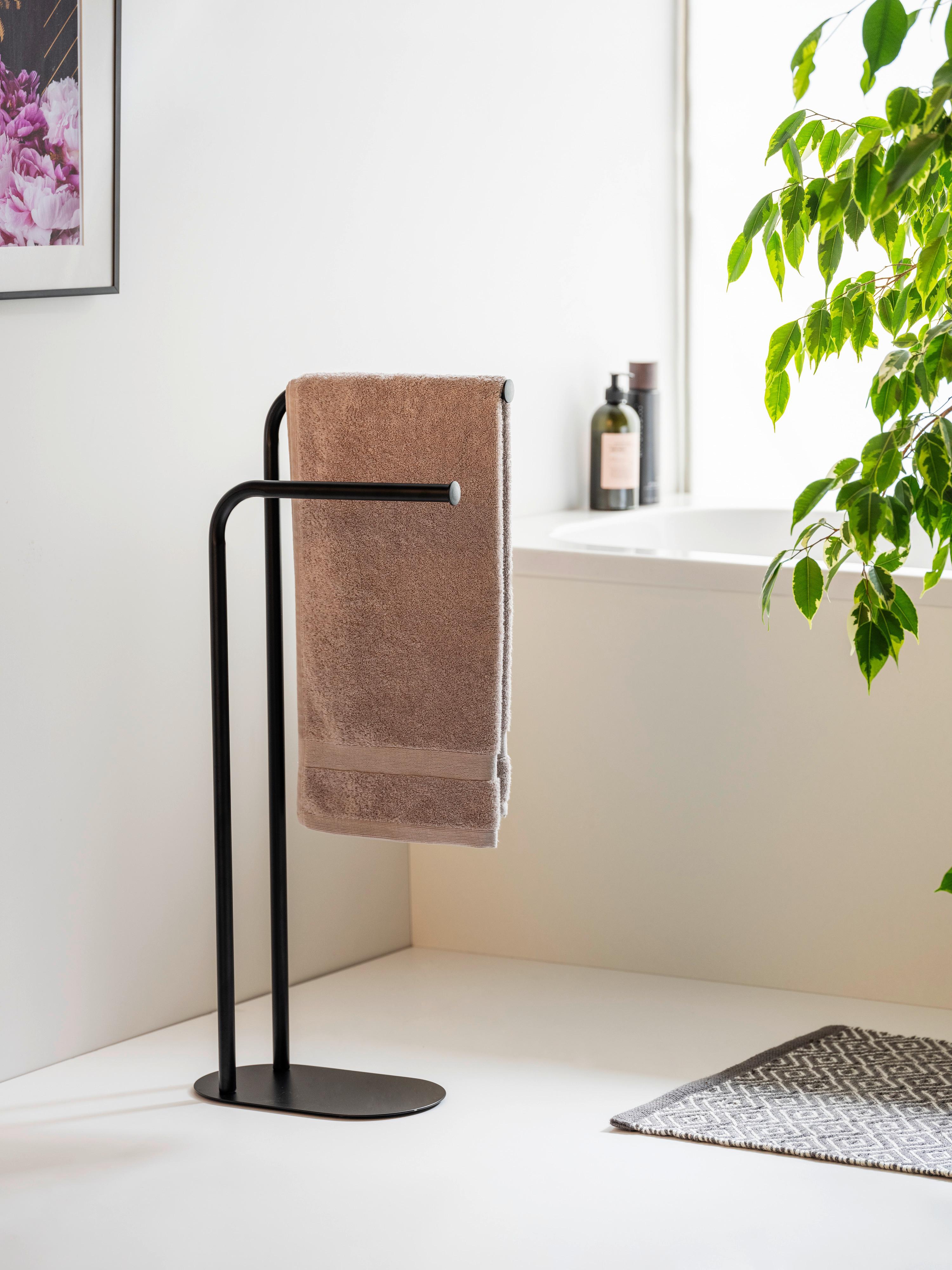 Handtuchhalter Levante Schwarz B: 30 cm - Schwarz, MODERN, Metall (30/79/17cm) - Wenko
