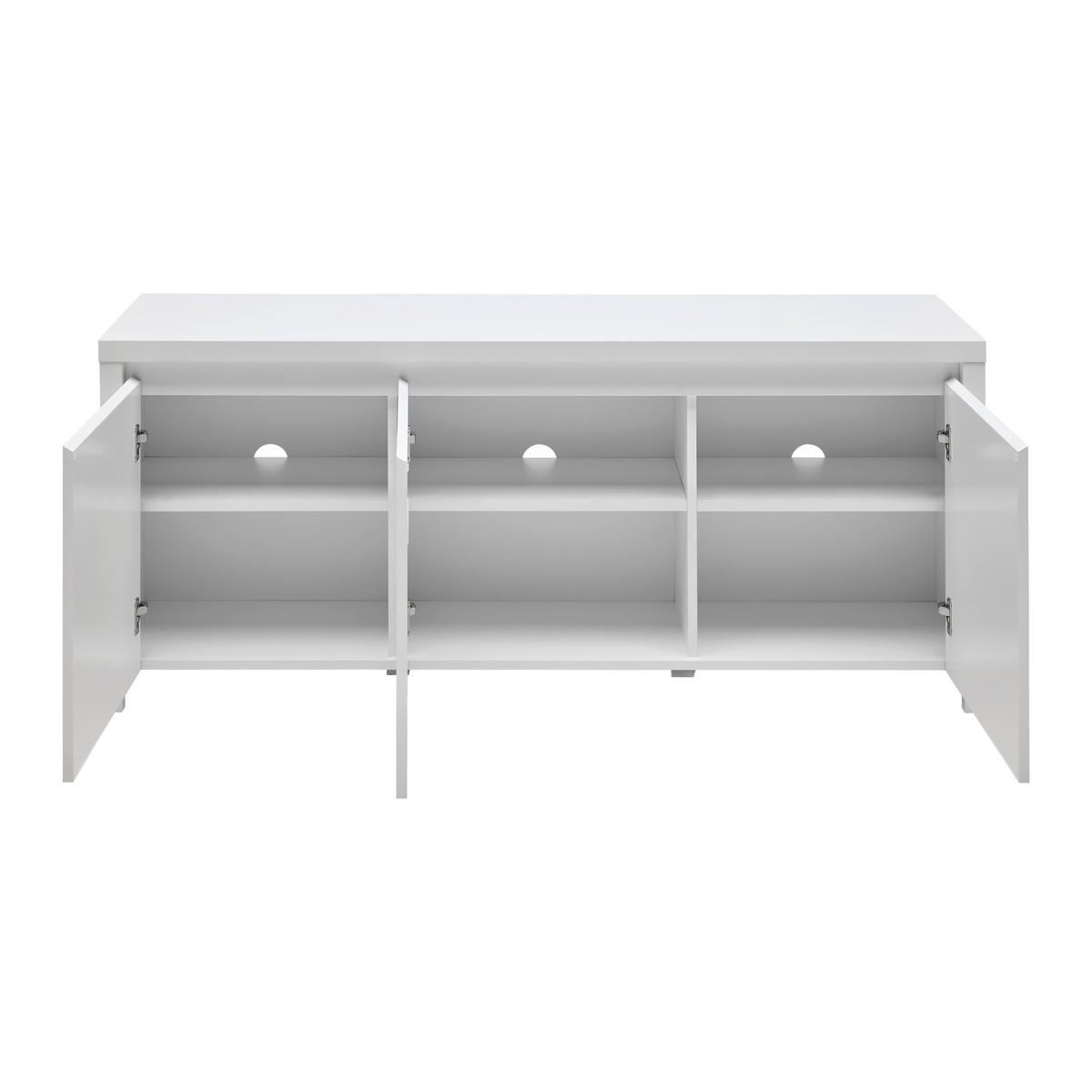 Nízka komoda LARIOS biela - čierna/biela, Modern, kompozitné drevo/plast (143/61/40cm) - Mömax