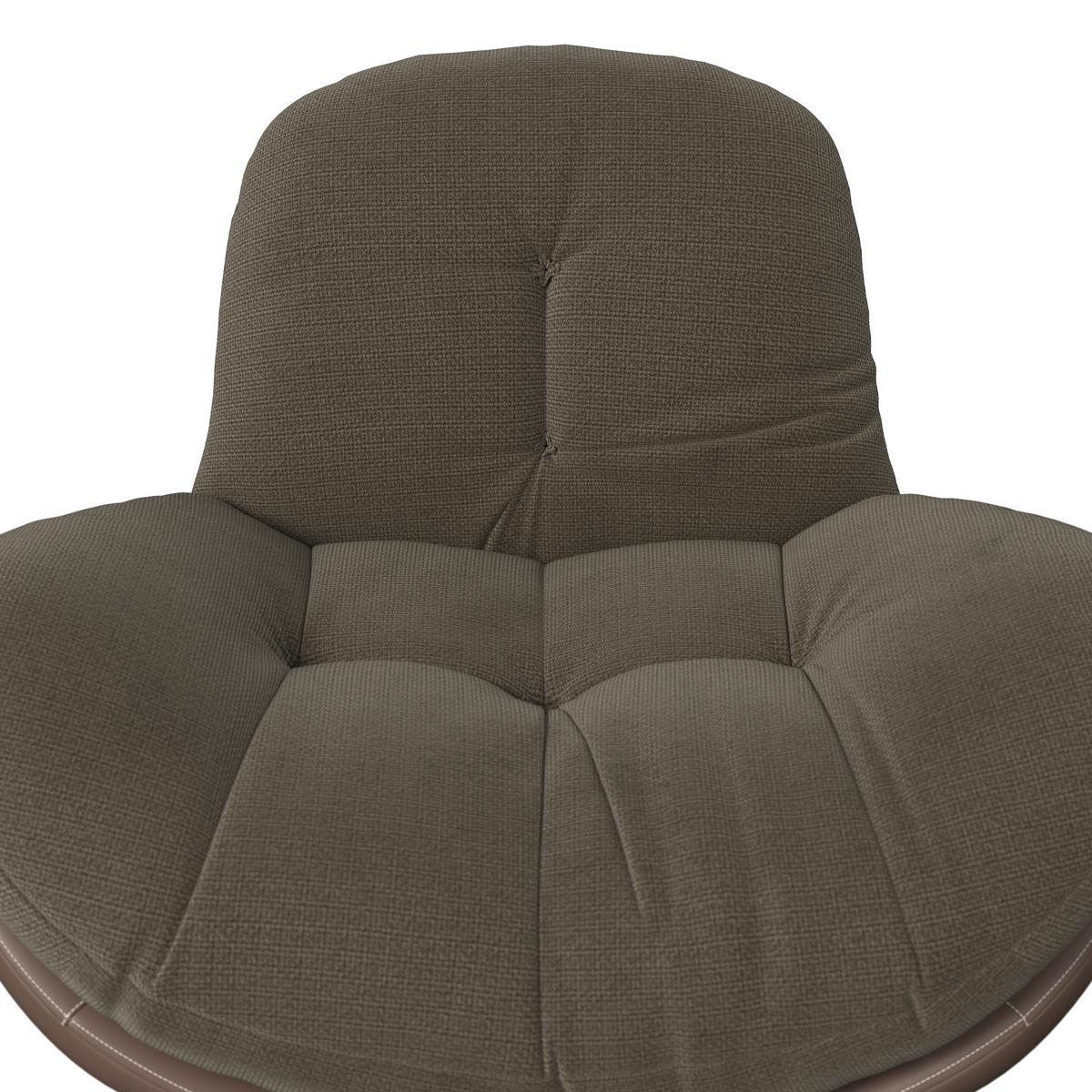 Houpací křeslo ELEA, hnědá, max. 140 kg - černá/přírodní barvy, Moderní, kov/dřevo (103/79/109cm) - Bessagi Home