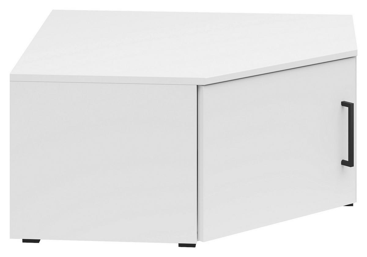 Nástavec na skříň MULTISTAURAUM š: 101 cm - bílá/černá, Moderní, kompozitní dřevo/plast (71,5/71,5cm)
