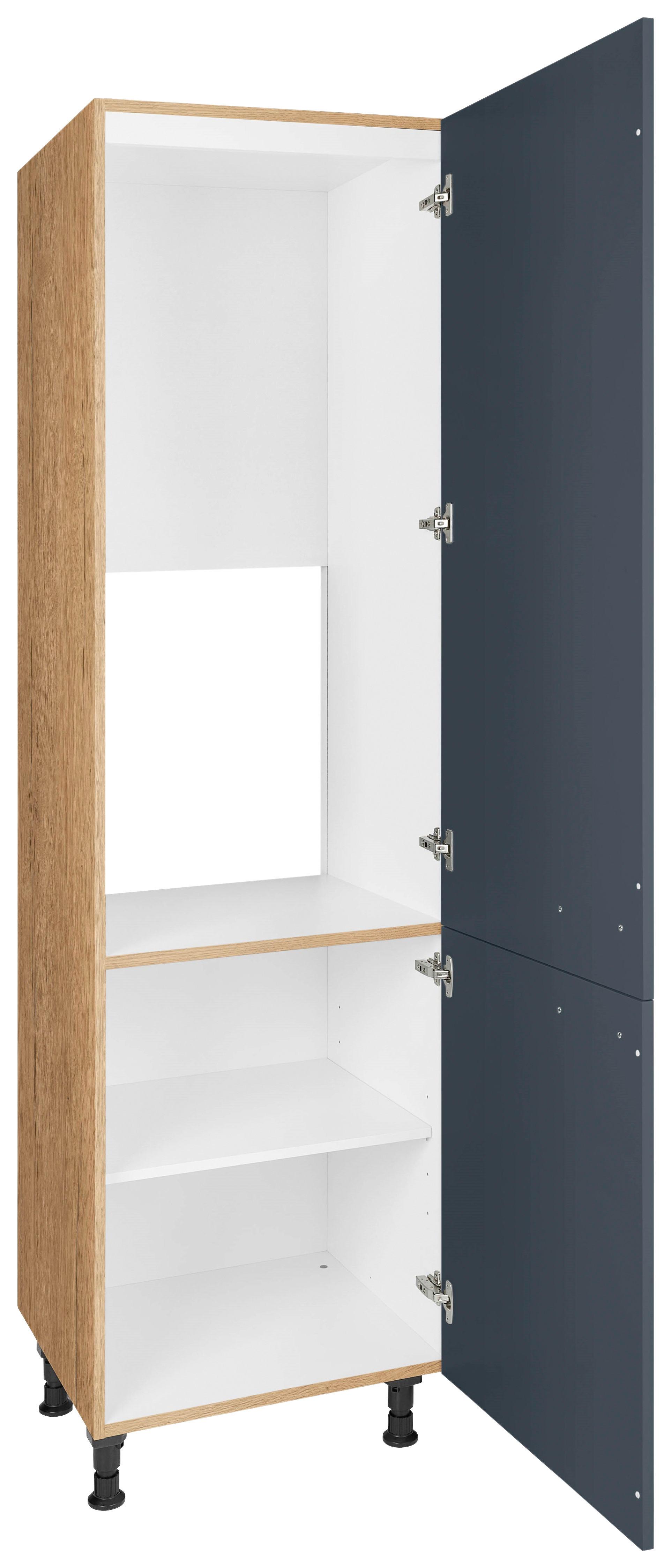 Geräteumbauschrank Easytouch - Blau/Eichefarben, MODERN, Holzwerkstoff (60/216,6/58cm) - Nobilia