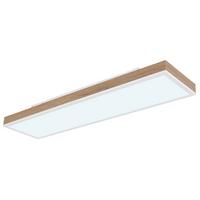 LED-Deckenleuchte 416080wwd4-Cct - Dunkelbraun/Opal, Natur, Holzwerkstoff/Kunststoff (80/20/7,8cm) - Globo
