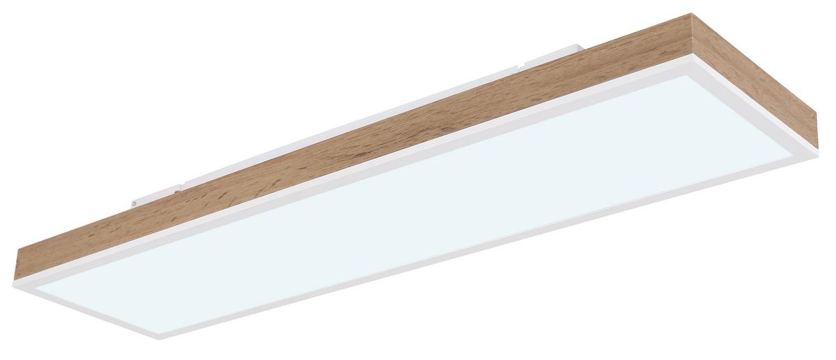 LED-Deckenleuchte 416080wwd4-Cct - Dunkelbraun/Opal, Natur, Holzwerkstoff/Kunststoff (80/20/7,8cm) - Globo