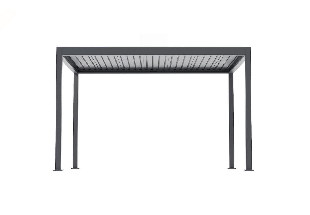 Pergola Core +110 ca. 3x4m LED Aluminium,Lamellen verstellbar - Anthrazit, Basics, Metall (393/250/300,2cm) - Gardenson