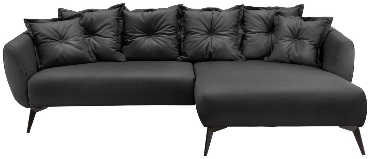 Ecksofa Baggio Schwarz S: 277x162 cm - Schwarz, MODERN, Textil (277/162cm) - Livetastic