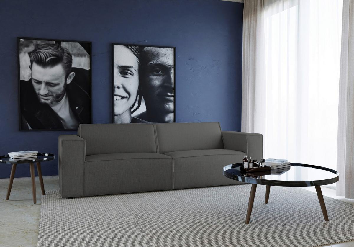 3-sitzer-sofa Dice Anthrazit B: 250 Cm - Anthrazit/Schwarz, MODERN, Textil (250/80/102cm) - MID.YOU