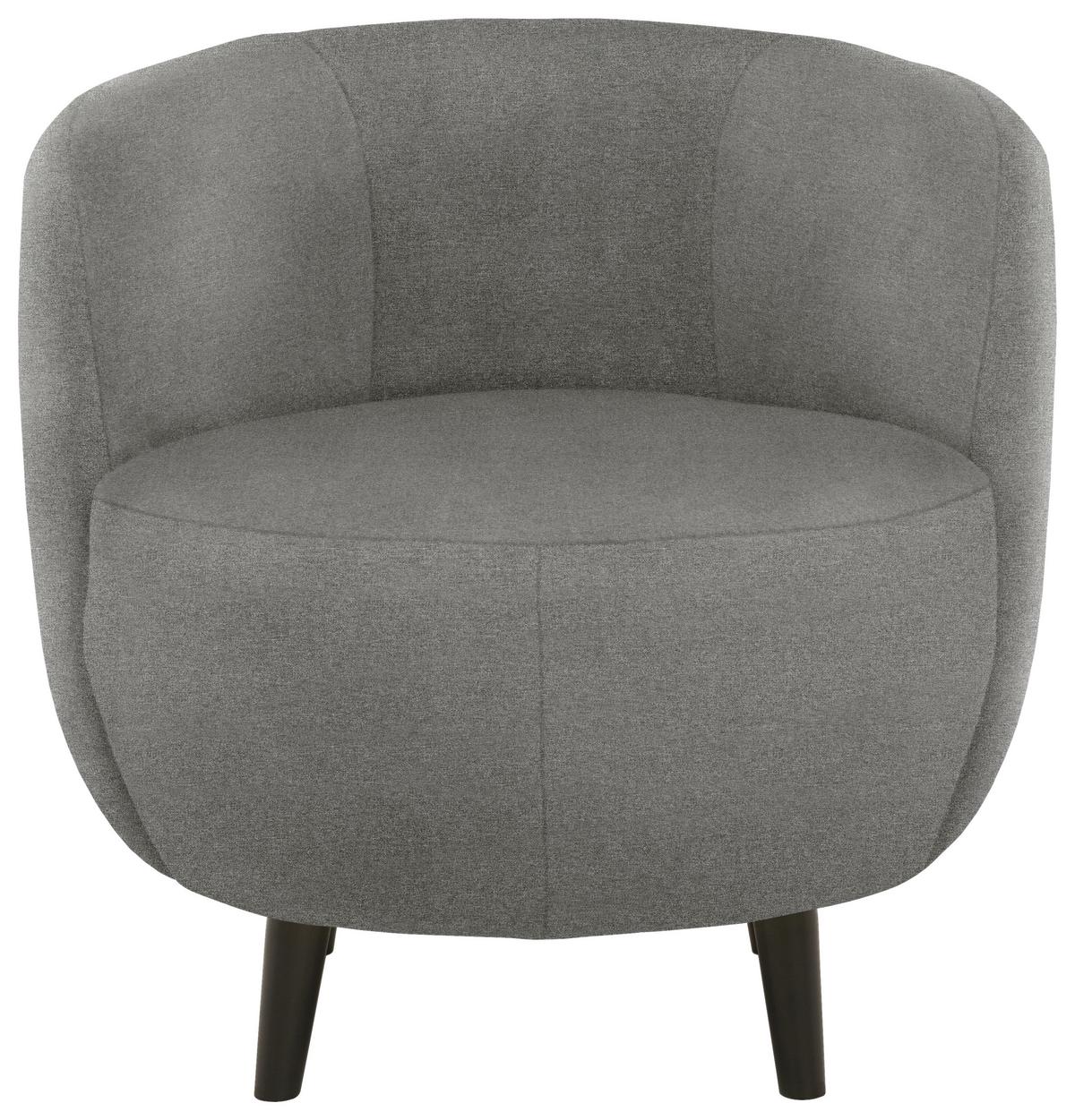 Sessel Looks Xiv - Graubraun/Schwarz, Design, Textil (72/72/76cm) - LOOKS by W.Joop