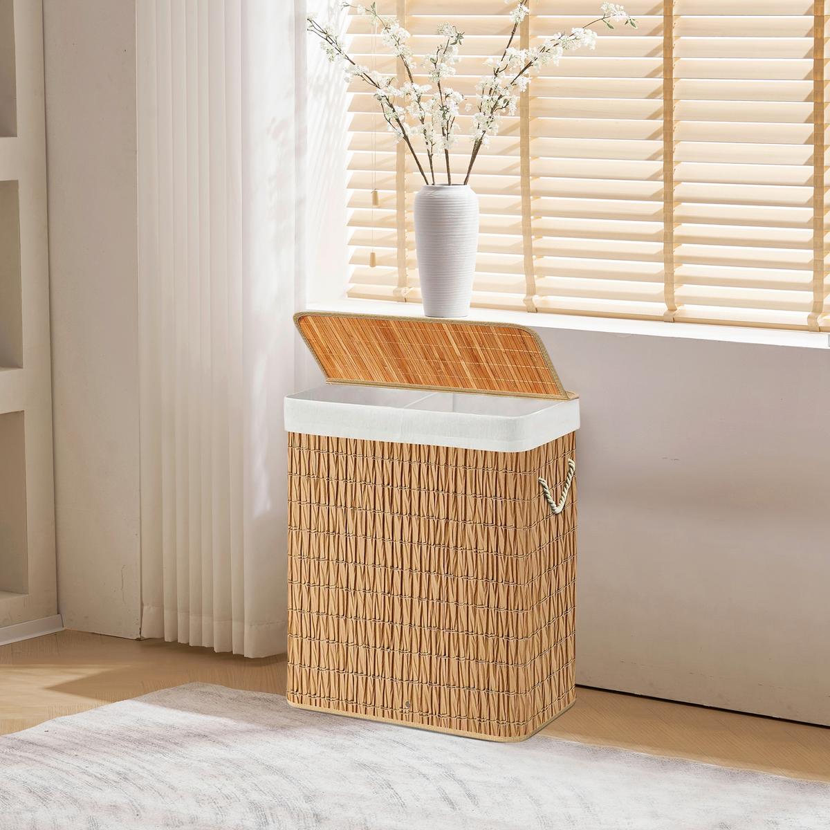 WÄSCHEKORB Falster Braun B: 52cm - Braun, MODERN, Kunststoff (52/63/32cm) - MID.YOU