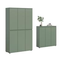 Garderobenschrank Scarpa Graugrün B: 175 Cm - Schwarz/Graugrün, Design, Holzwerkstoff (235/175/37cm) - Livetastic