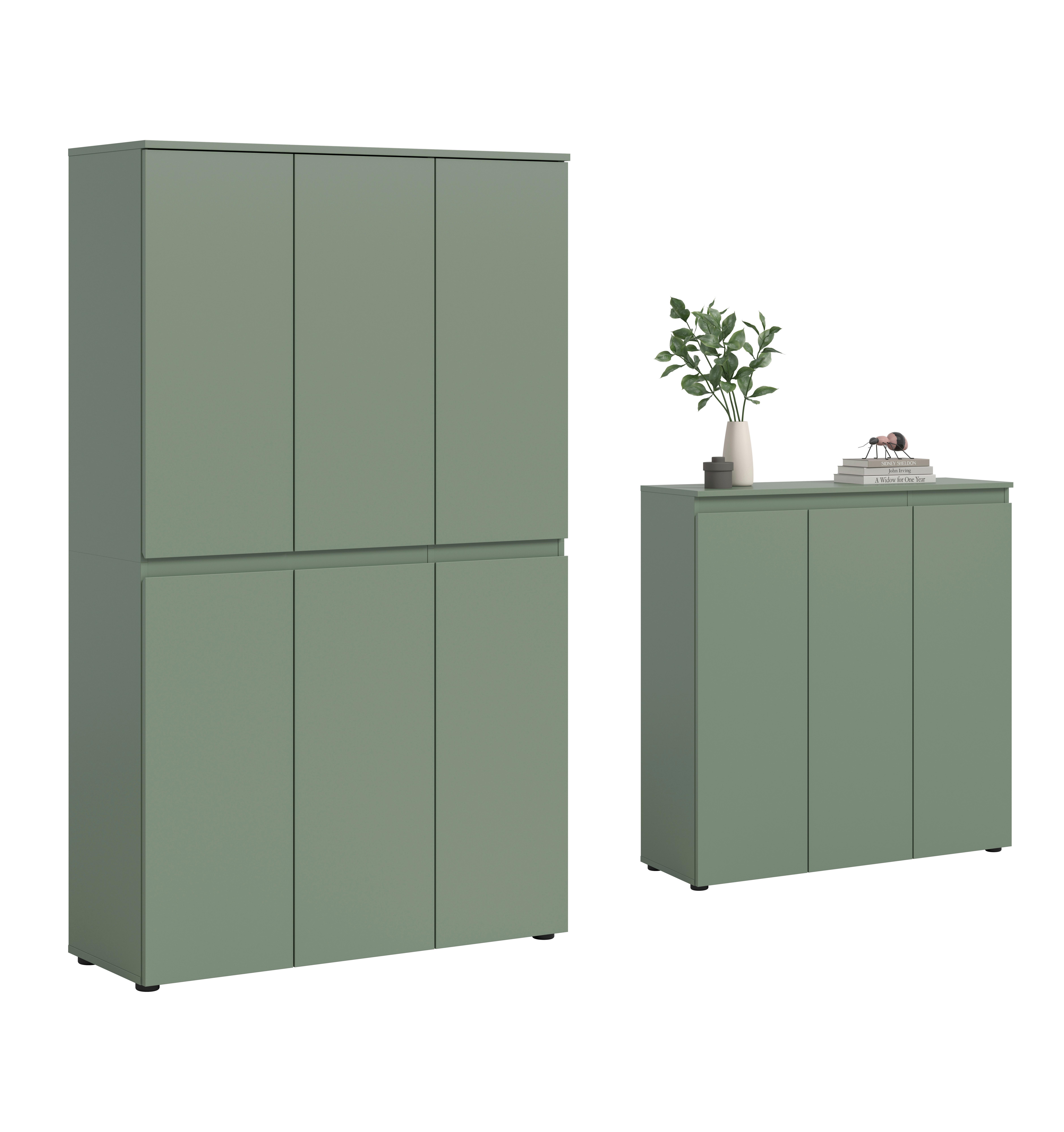 Garderobenschrank Scarpa Graugrün B: 175 Cm