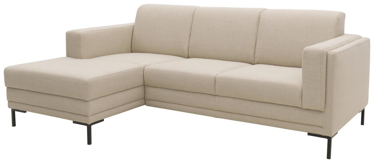 Ecksofa Looks Vii - Beige/Schwarz, Design, Textil (214/146cm) - LOOKS by W.Joop