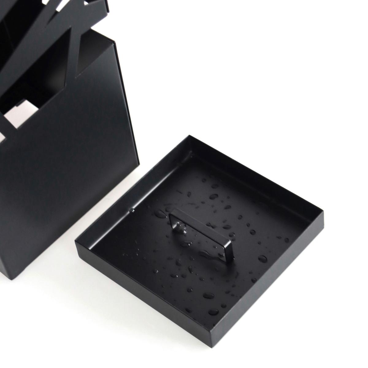 SCHIRMSTÄNDER Pluvaris Schwarz B: 15cm - Schwarz, MODERN, Metall (15/43/15cm) - MID.YOU
