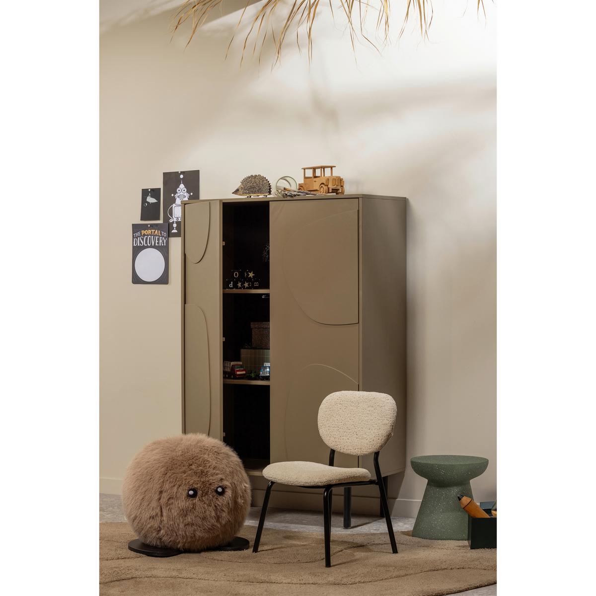 Kommode Cadiz Schlammfarben B: 85cm - Schlammfarben/Schwarz, Design, Holz (85/135/40cm) - Livetastic