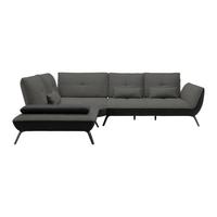 Rohová sedačka TRENDY, levá, černá / antracitová - černá/antracitová, Moderní, kov/kompozitní dřevo (250/93/310cm) - Premium Living