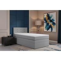 Boxspringbett Siam 2 90x200 Grau - Schwarz/Grau, MODERN, Holzwerkstoff/Textil (90/200cm) - MID.YOU
