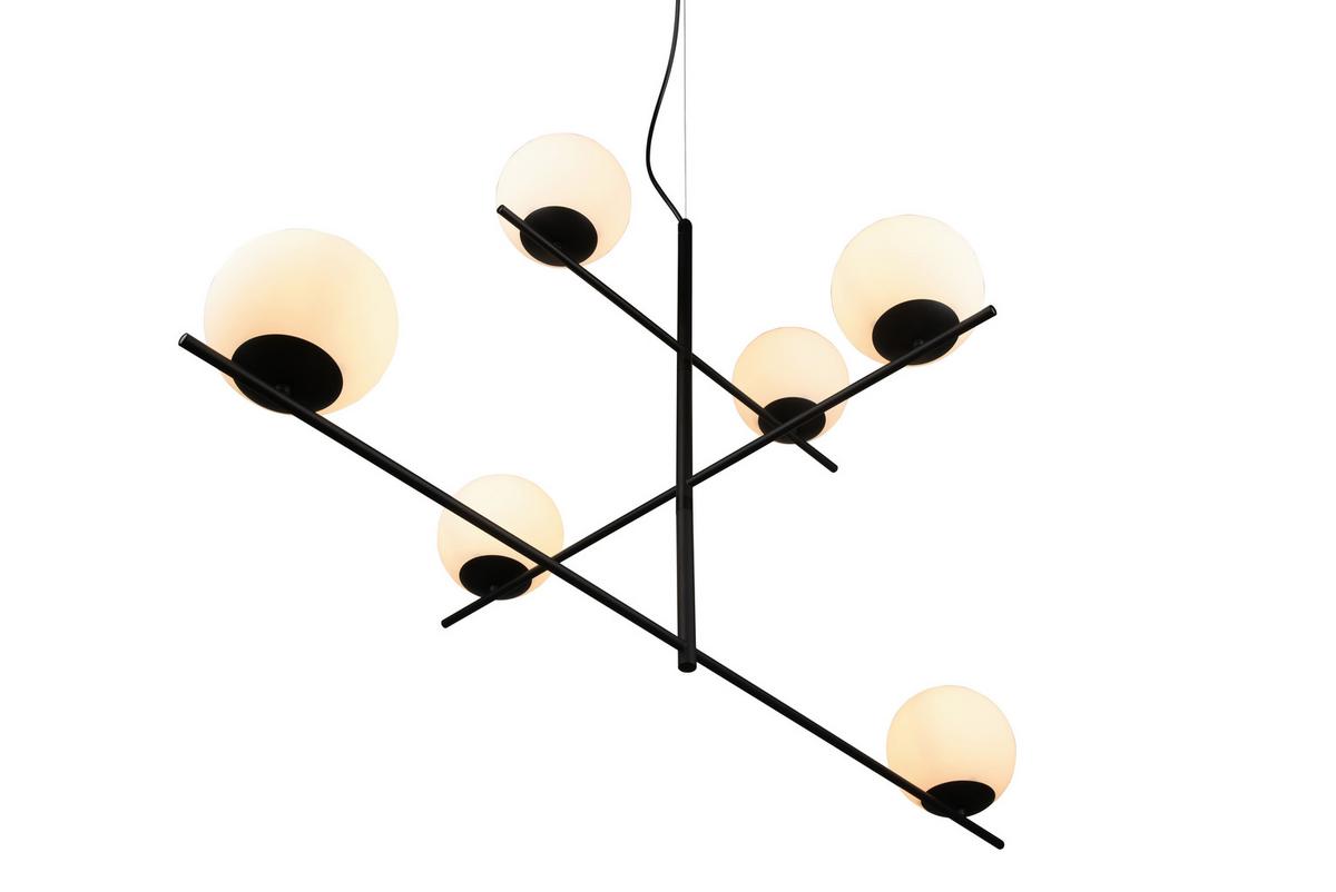 Pendelleuchte 302000632 Pure - Schwarz/Weiß, MODERN, Glas/Metall (115/150/80cm) - Trio Leuchten