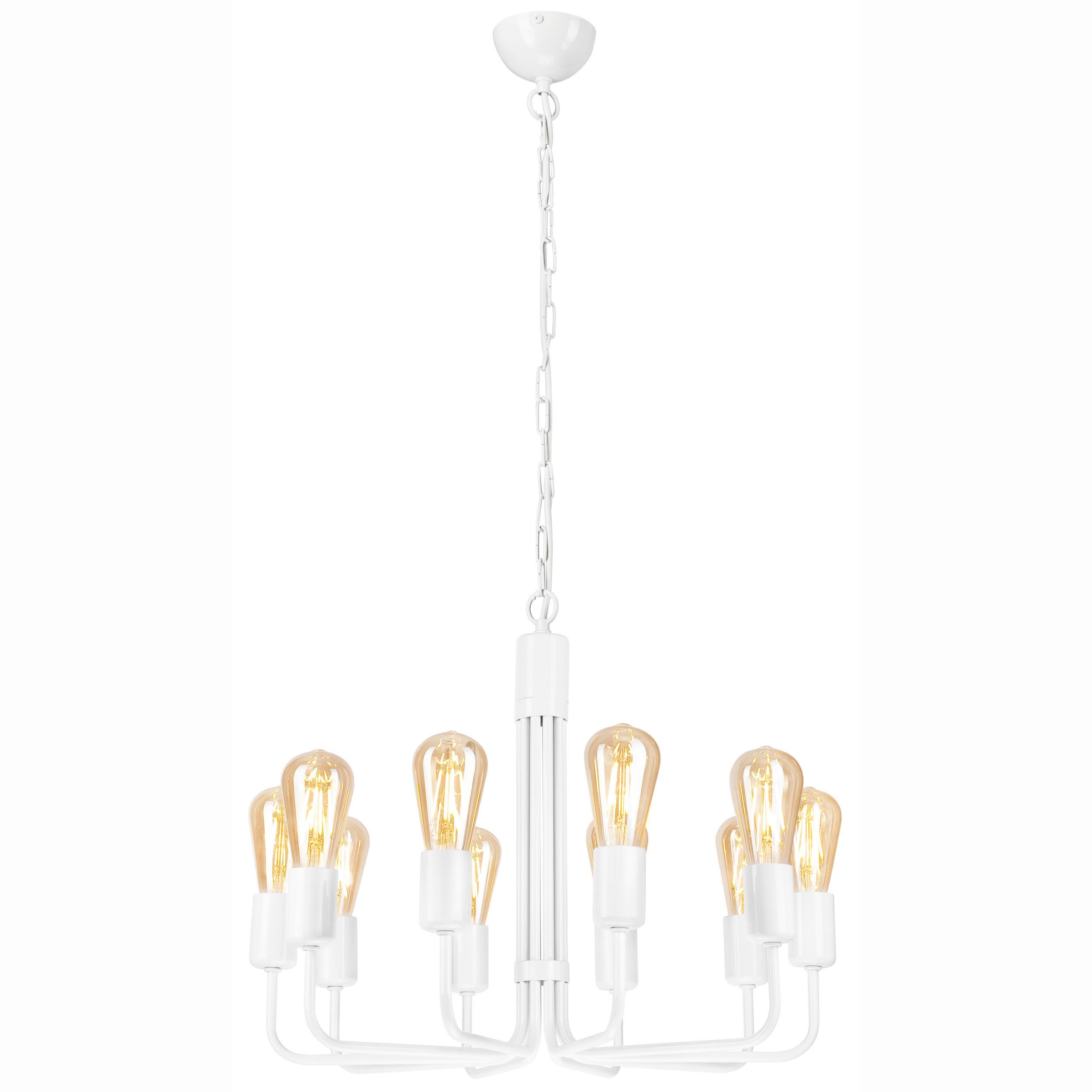 Pendelleuchte Tiffany_44583 - Weiß Hochglanz, KONVENTIONELL, Metall (98/54/98cm)