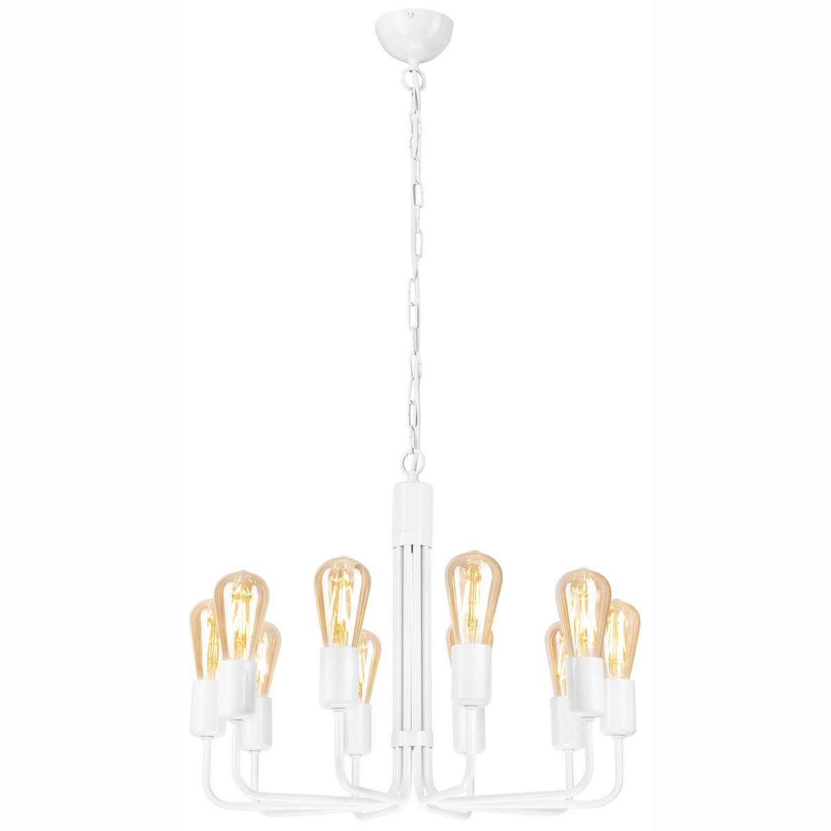 Pendelleuchte Tiffany_44583 - Weiß Hochglanz, KONVENTIONELL, Metall (98/54/98cm)