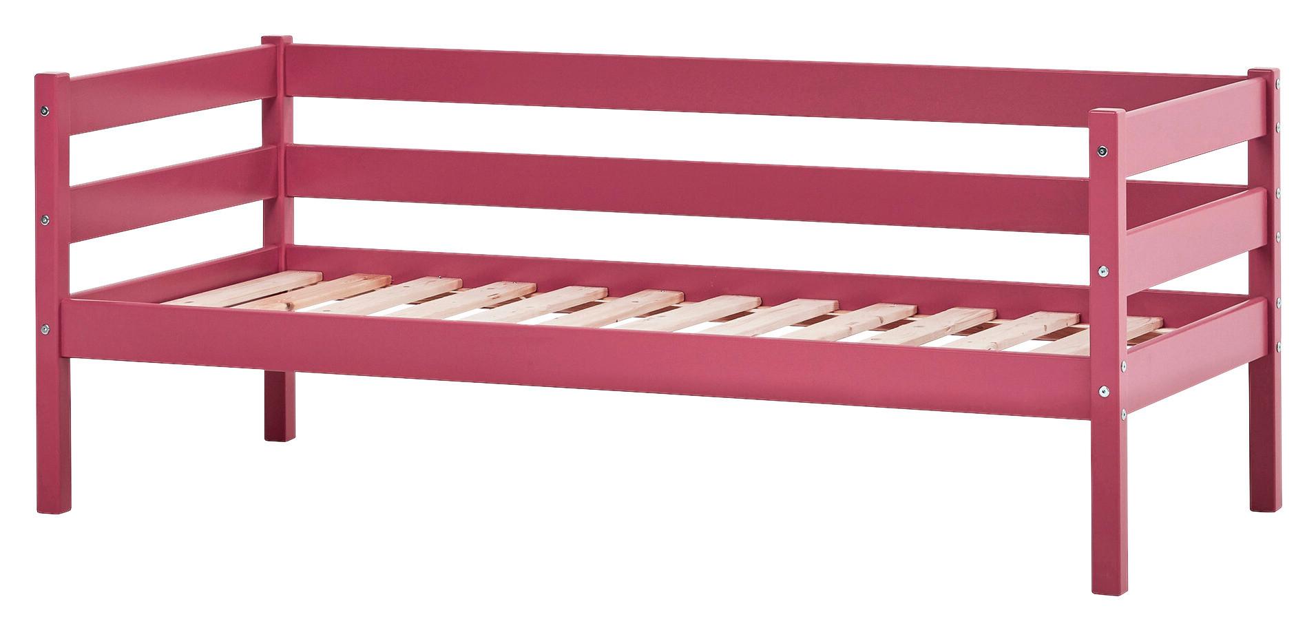Kinder-/jugendbett Comfort Pink, Lf: 70x160 Cm - Pink, MODERN, Holz (70/160cm) - MID.YOU