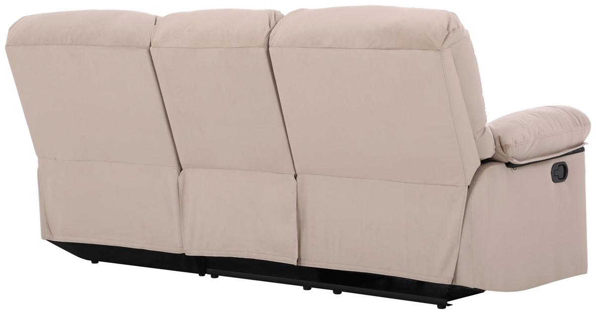 Ecksofa Boston - Beige/Schwarz, Basics, Textil/Metall (216/159cm) - P & B