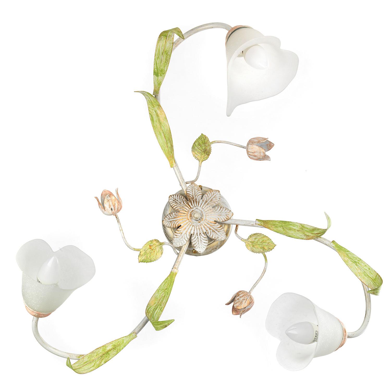 Deckenleuchte 4985/pl3 - Pink/Weiß, KONVENTIONELL, Glas/Metall (63/20cm)