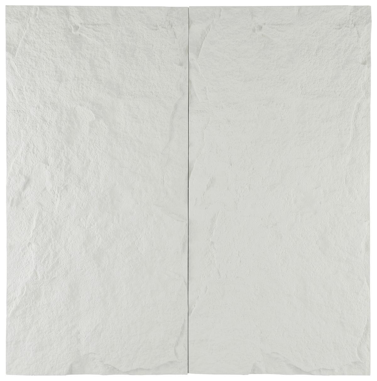 Wandpaneel Bergamo Weiß B: 120 cm - Weiß, MODERN, Kunststoff (120/60/3cm)