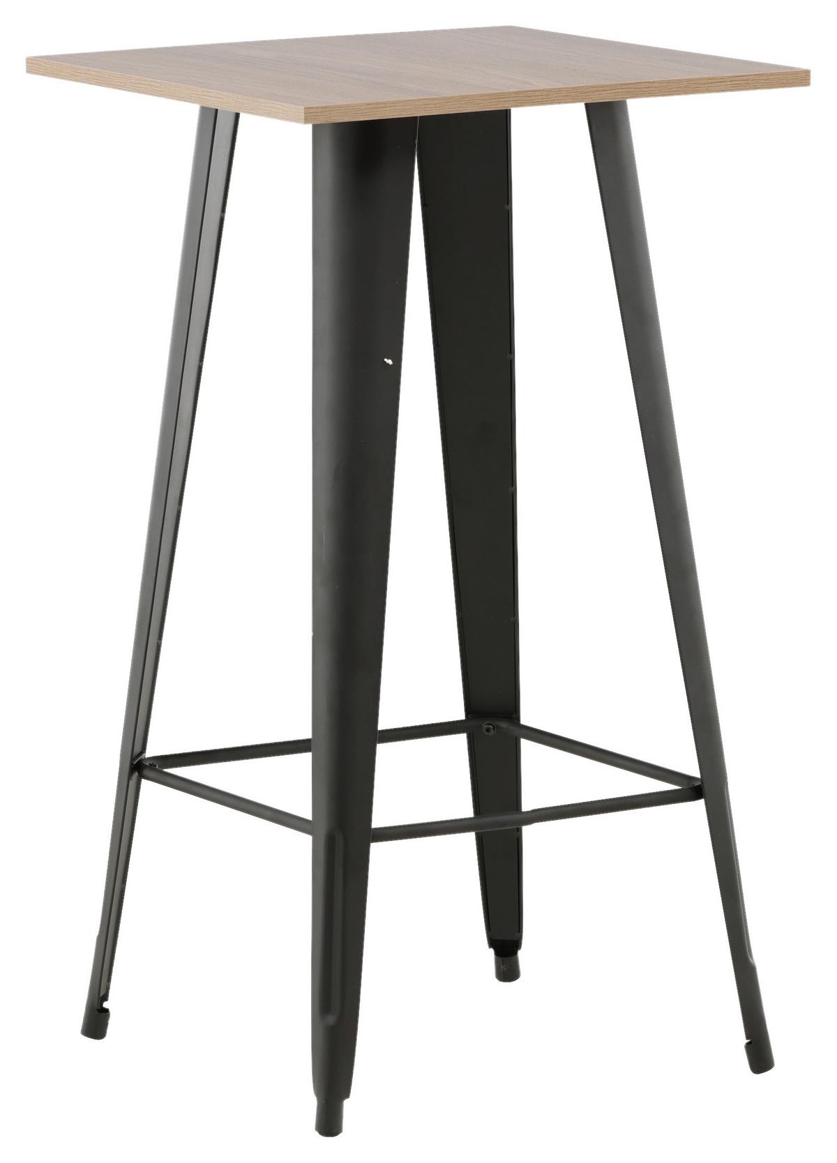 Barhocker Tempe - Beige/Schwarz, Design, Holzwerkstoff/Metall (60/105/60cm) - Livetastic
