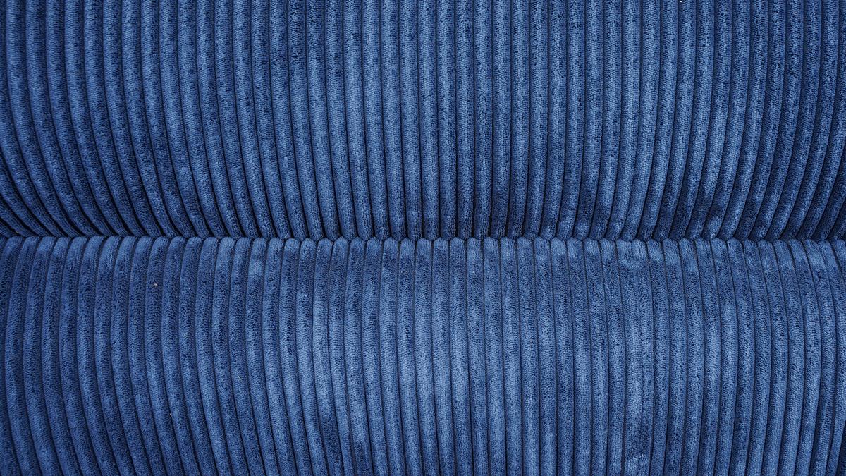 Sitzbank Blau Bursa 163x67x85 Cm - Blau/Beige, MODERN, Textil/Metall (163/67/85cm) - MID.YOU