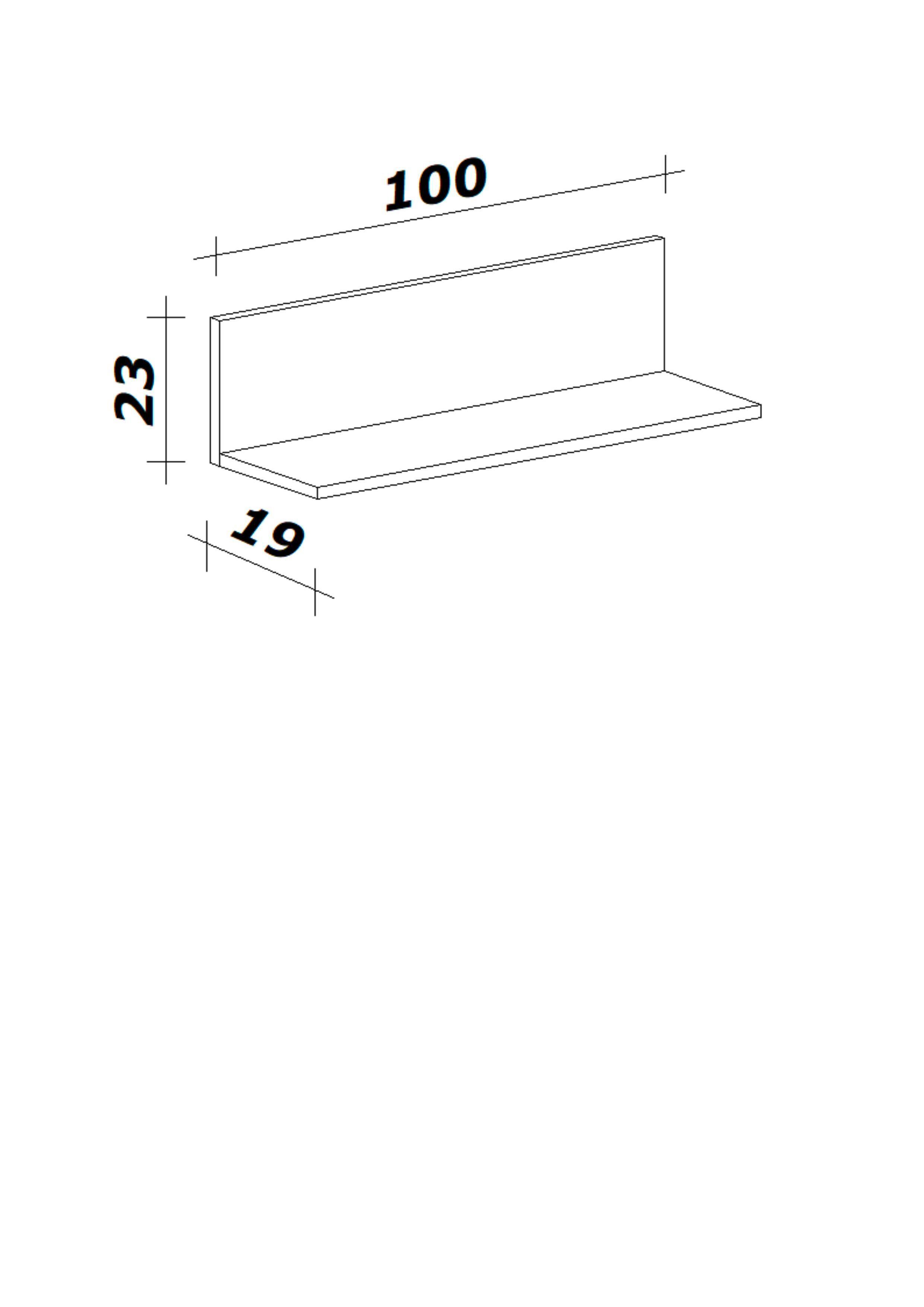 NÁSTENNÁ POLICA CARA WRL 100 - dub artisan, Konventionell, kompozitné drevo (100/22,8/18,6cm) - FlexWell