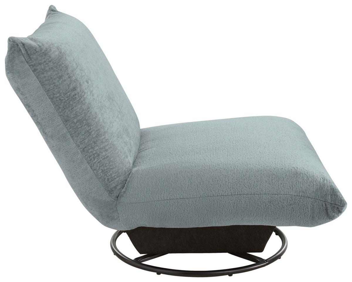 Relaxsessel Cremona Hellblau B: 100 cm - Schwarz/Hellblau, Design, Textil (100/78/96cm) - Livetastic