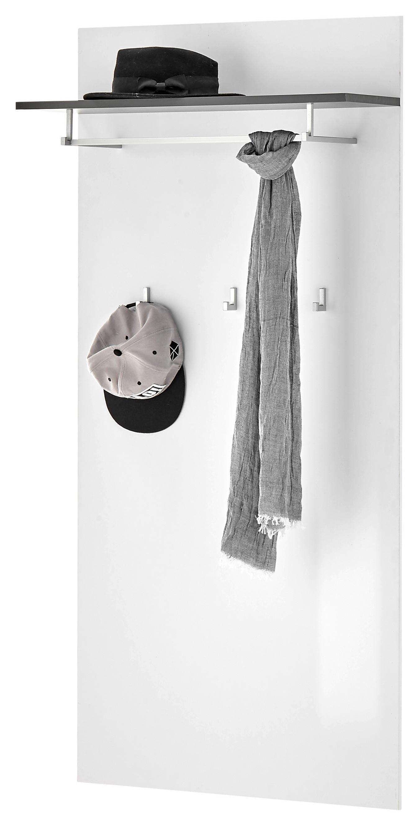 Wandpaneel Boston Weiß/Anthrazit - Anthrazit/Weiß, Design, Holzwerkstoff (70/151/27cm) - MID.YOU