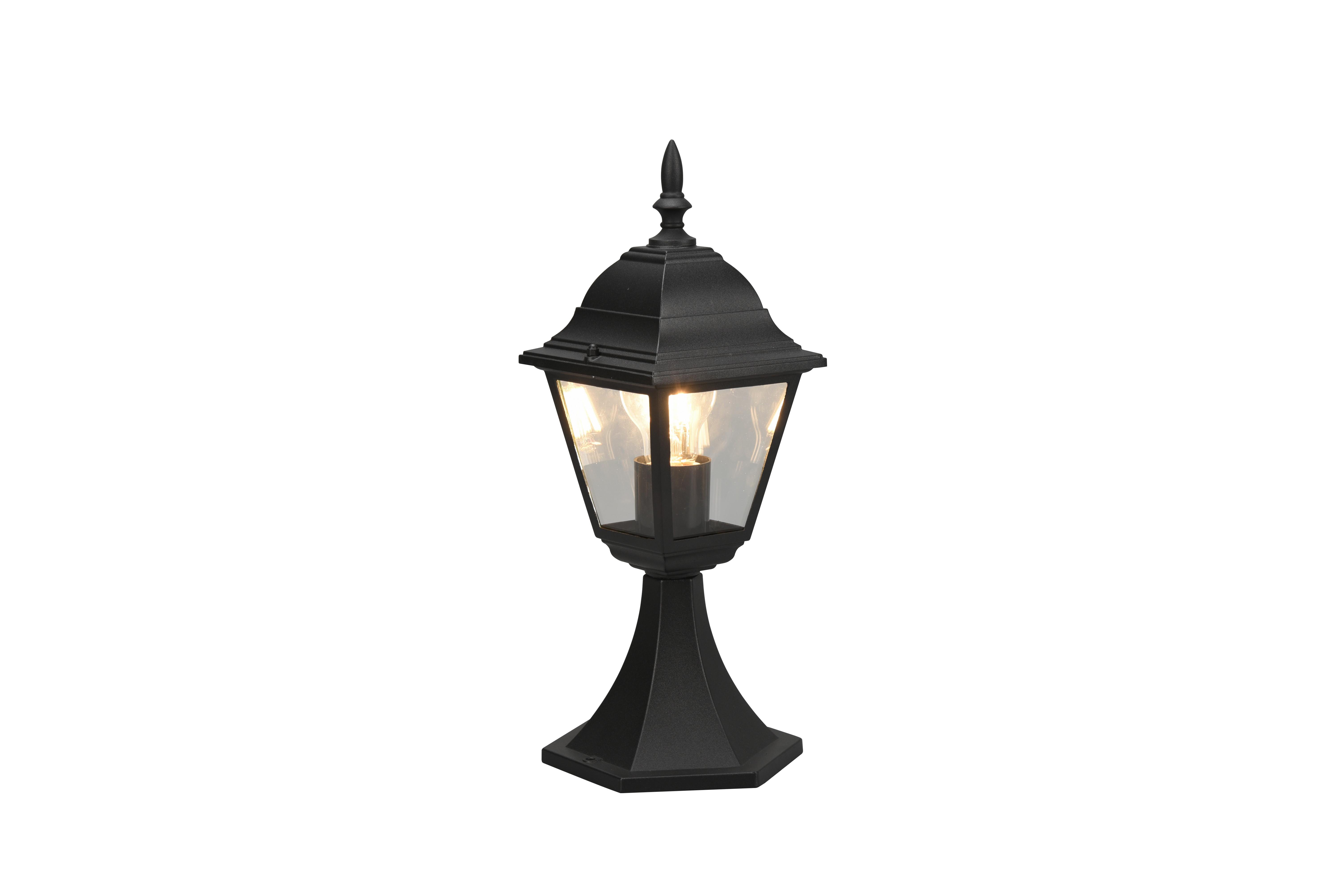 Wegeleuchte 505760132 Livenza - Klar/Schwarz, KONVENTIONELL, Glas/Metall (17/39,5cm) - Trio Leuchten