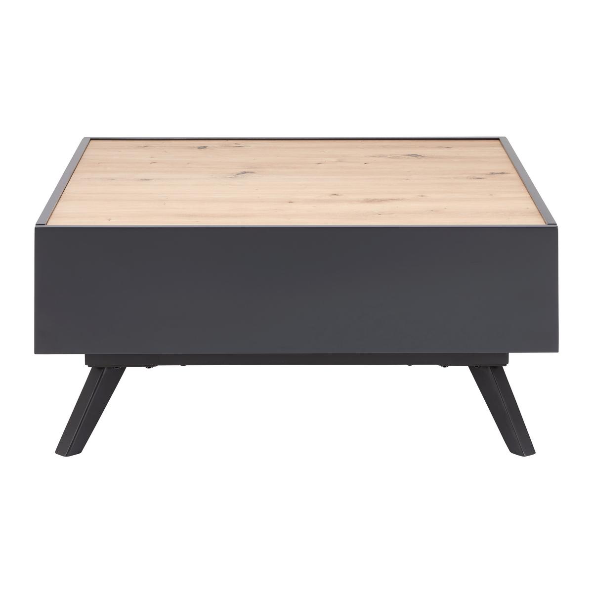 Konferenční stolek FOSCO - šedá/černá, Moderní, kov (80/80/38cm) - Bessagi Home