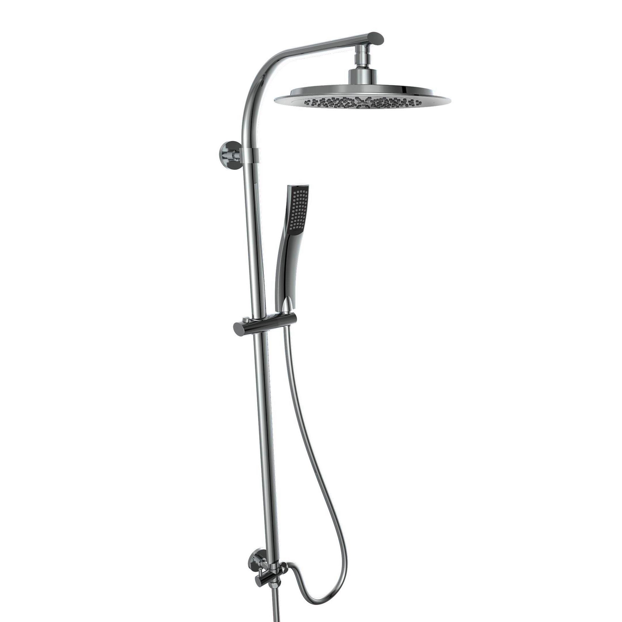 Brausegarnitur Stiloval Chrom 2-Fach verstellbar - Chromfarben, Design, Kunststoff (11,5/101/29cm) - Schütte
