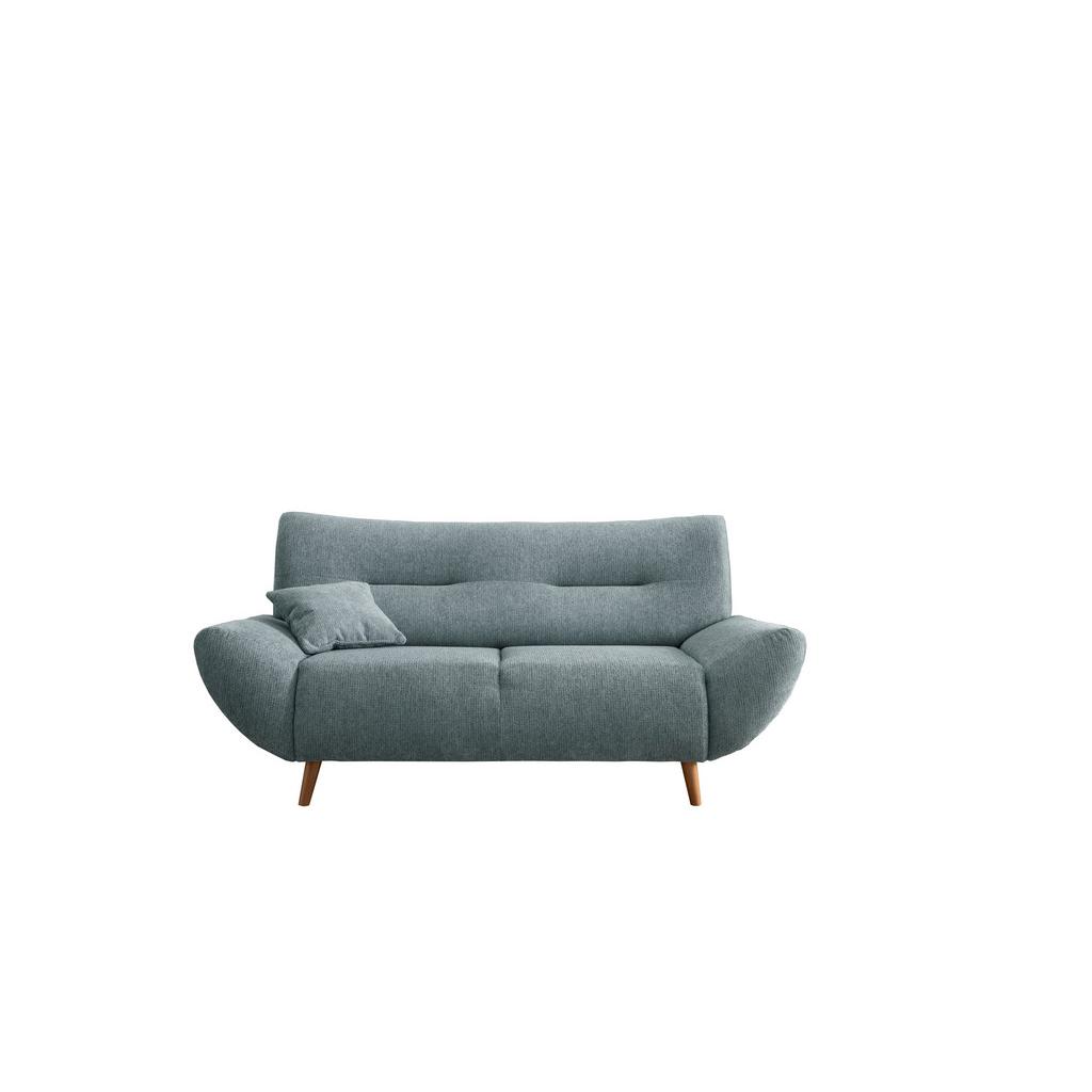 2-Sitzer-Sofa Chenille Blau Rücken echt