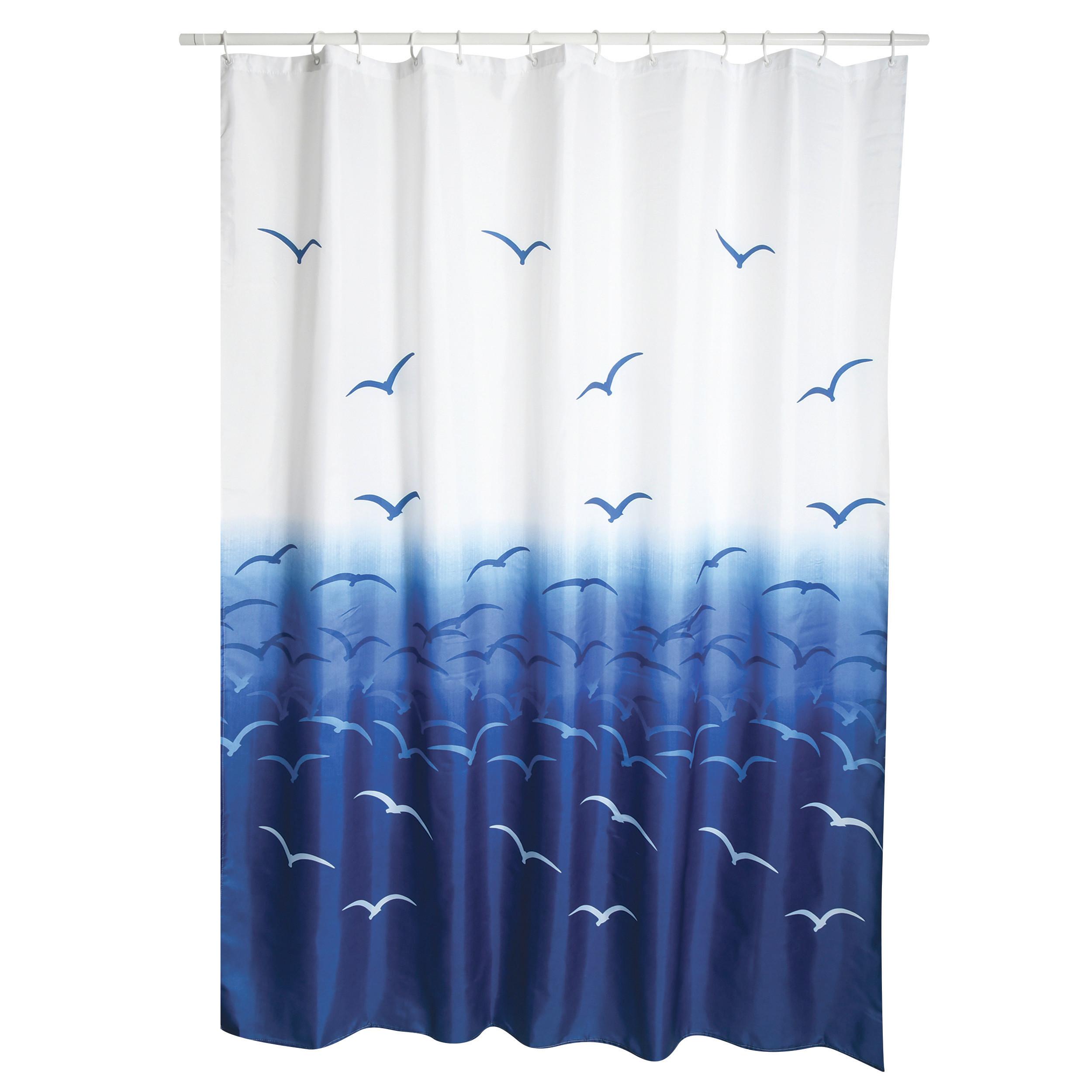 Duschvorhang in Grau Textil/Mischgewebe - Grau, Basics, Textil (180/200cm) - MSV