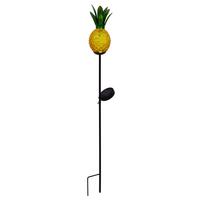 Solarleuchte Schwarz Ananas 1xled Kaltweiß H: 81cm - Schwarz/Orange, Basics, Glas/Metall (10 cm /81 cm cm) - Näve