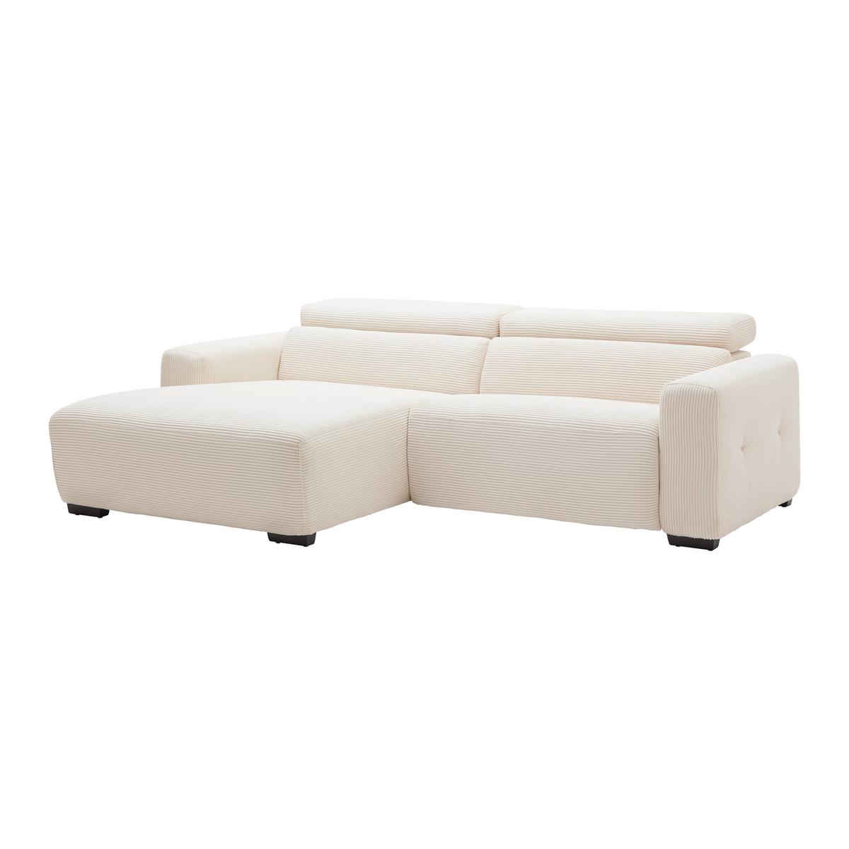 ROHOVÁ SEDAČKA BONDICO 255 - černá/béžová, Moderní, kov/dřevo (170/255cm) - Mömax