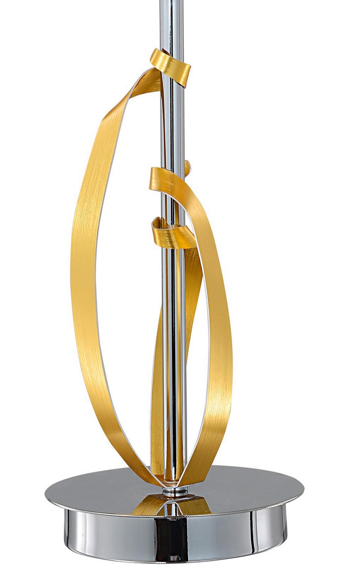 Tischleuchte 41-55071 Diva - Chromfarben/Goldfarben, KONVENTIONELL, Kunststoff/Metall (23/23/50cm)