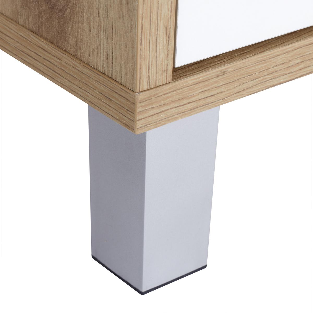 Kommode Mit Soft-Close B 75cm Box, Artisan Eiche Dekor/Weiß - Eichefarben/Alufarben, MODERN, Holzwerkstoff (75/60/40cm) - Ondega