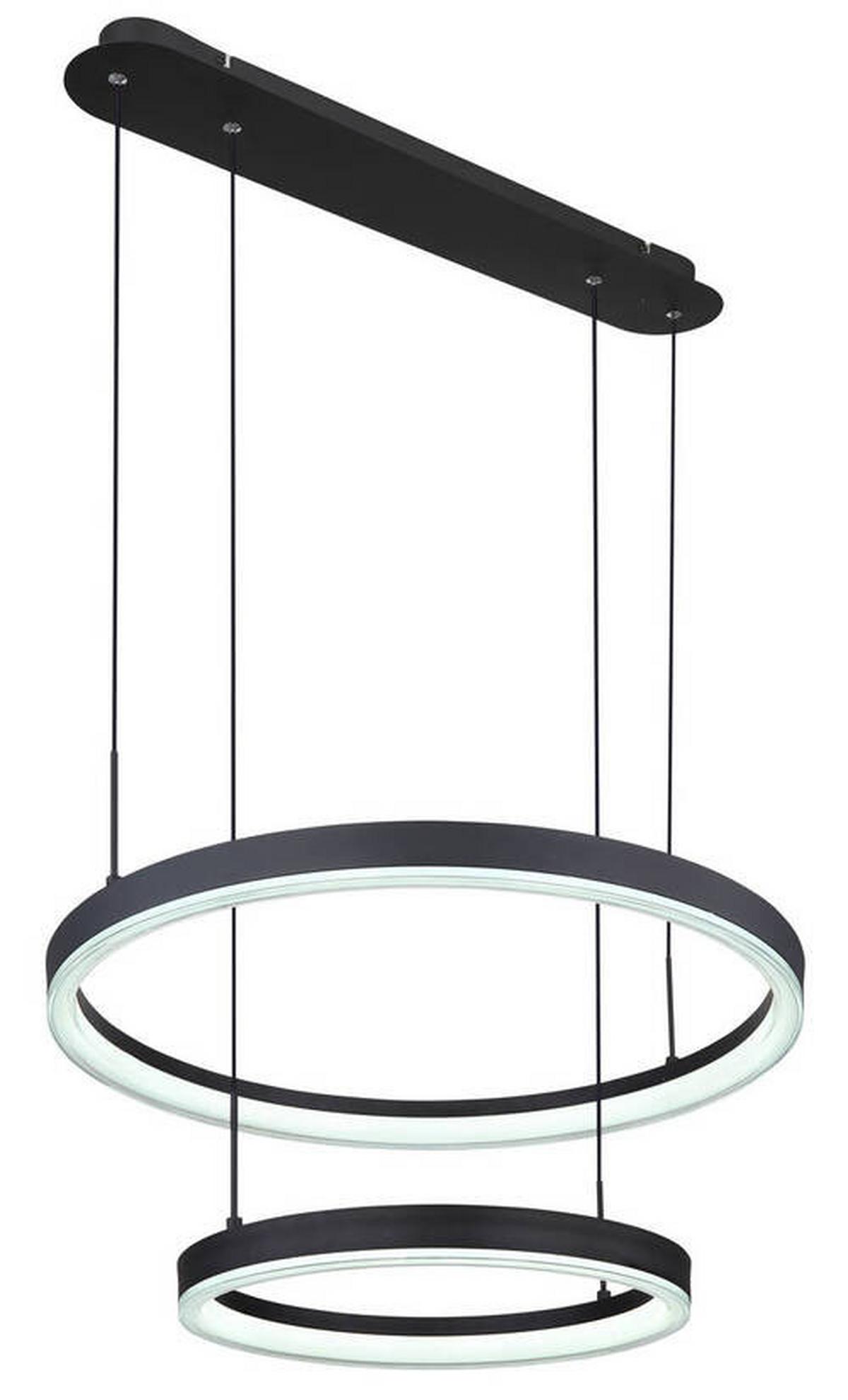 LED-Hängeleuchte 67189h - Goldfarben/Opal, Design, Kunststoff/Metall (66,5/60/150cm) - Globo