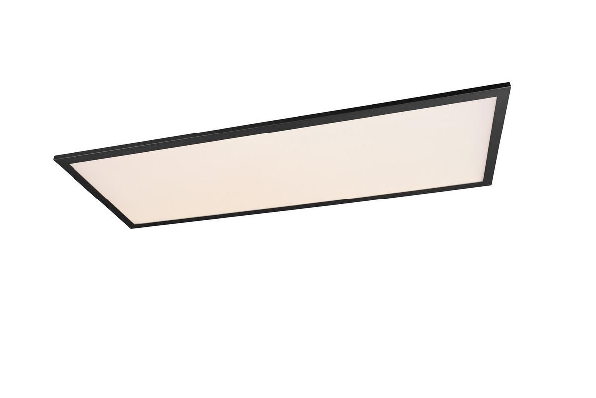 LED-Deckenleuchte Alpha L: 80 cm, Rechteckig - Schwarz, Basics, Metall (30/80/5cm)