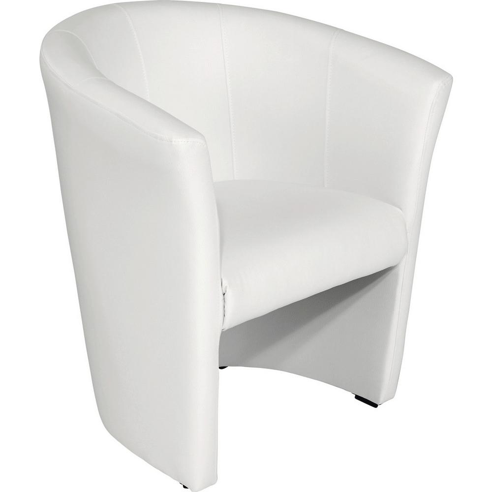 Čalúnené Kreslo Hugo, Biela Koženka