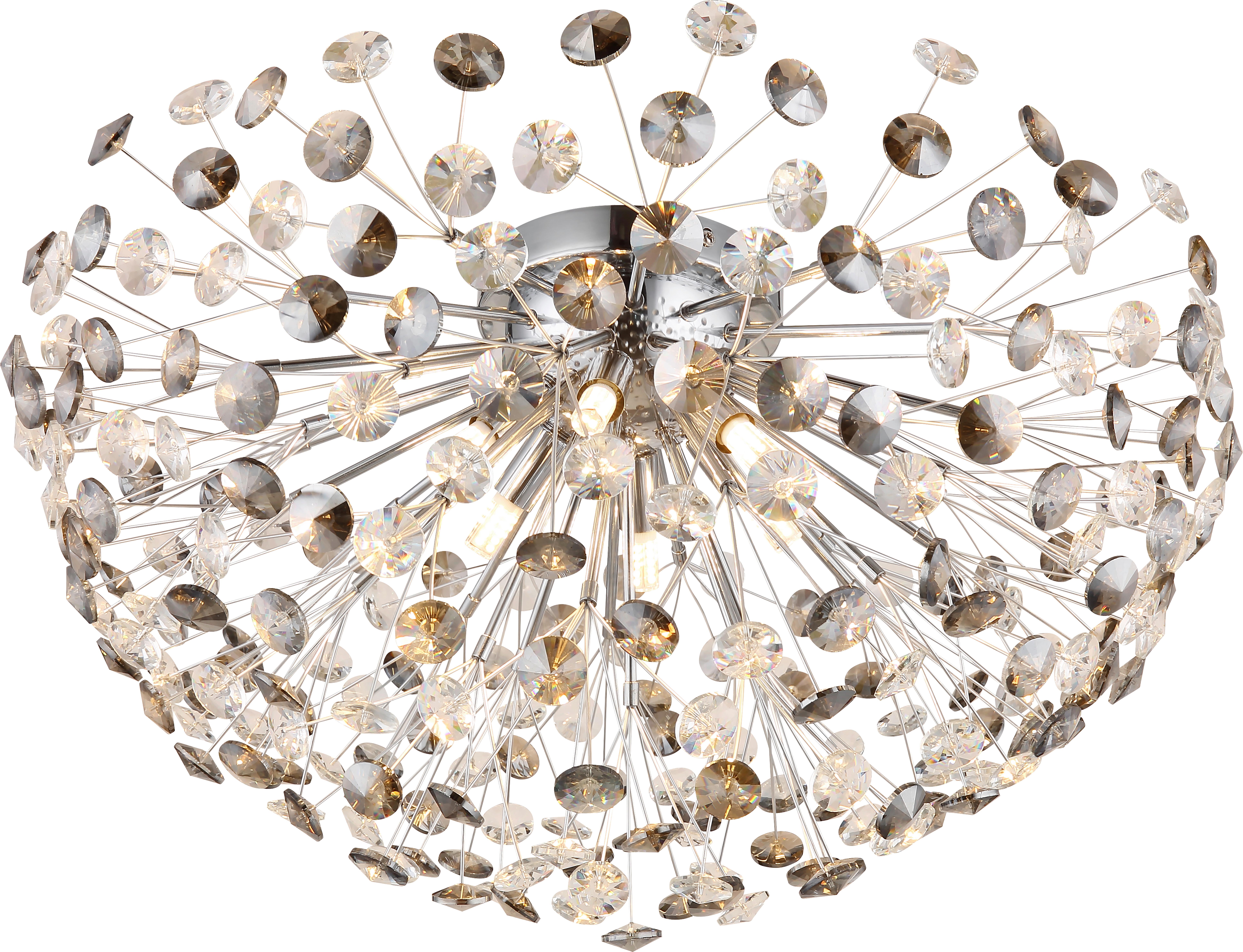 Led-deckenleuchte Cataleya - Klar/Goldfarben, Basics, Glas/Metall (65/32,5cm)