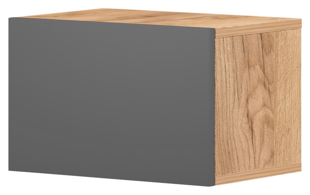 Hängeschrank Set Barcelona B: 40 cm Graphit-/Eichefarben - Eichefarben/Graphitfarben, Design, Holzwerkstoff/Kunststoff (80/25/18-26,8cm) - MID.YOU
