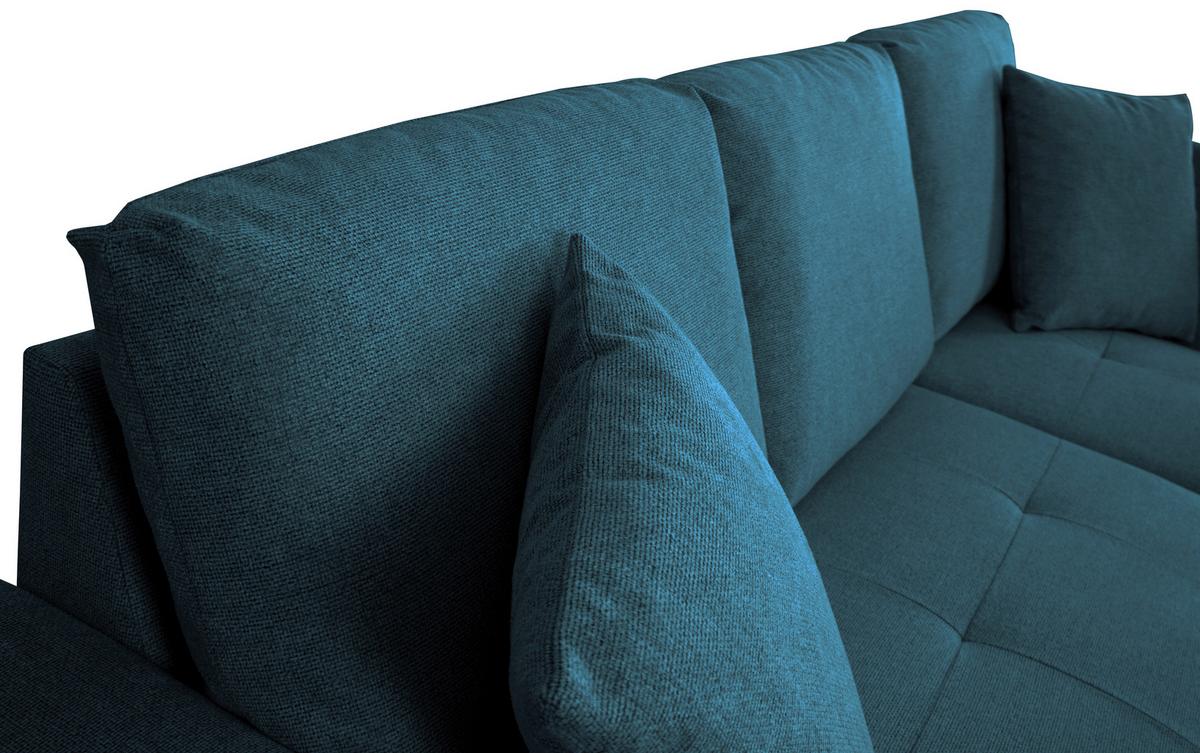 Ecksofa Lukas Blau S: 239x158 Cm - Blau, Trend, Textil (239/158cm)
