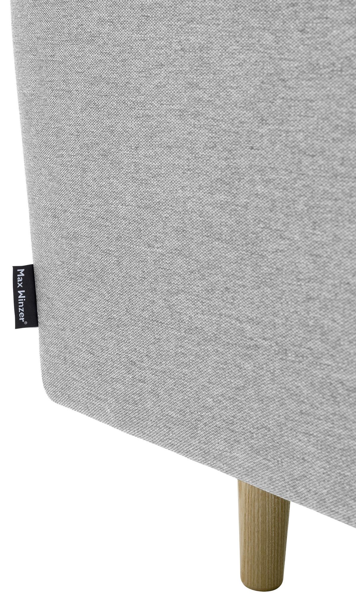 2-Sitzer-Sofa + Schlaffunktion Jasmin mit Armlehnen Hellgrau - Eschefarben/Hellgrau, MODERN, Textil (128/81/83cm) - Max Winzer
