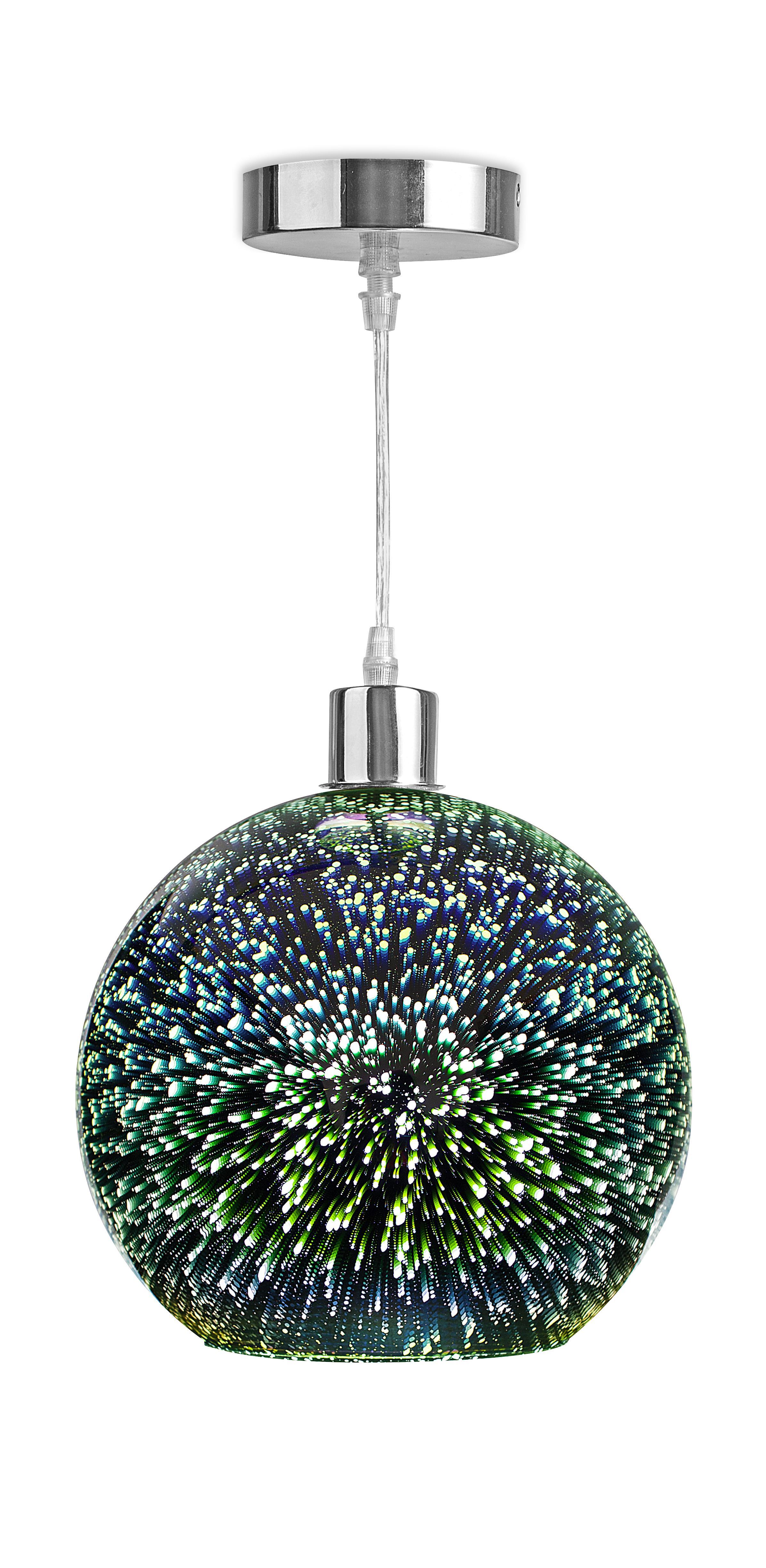 Függőlámpa Dorian - Króm, modern, Üveg/Fém (25/120cm) - Luca Bessoni